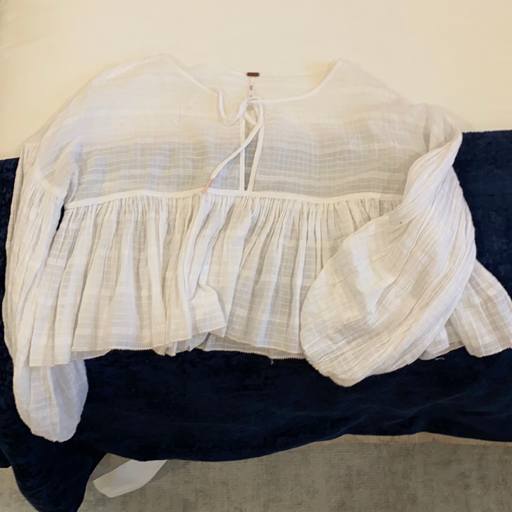 White long sleeve top